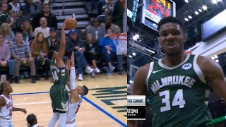 Giannis Antetokounmpo MOST INSANE POSTER DUNK on Nikola Vucevic 💀 [upl. by Ellertnom]