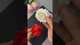 Fold the ribbon several times and twist it with a needle to make a beautiful flower trending diy [upl. by Aronael]