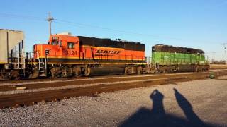 BNSF SD402 idle in Blytheville AR 4 January 2017 [upl. by Eninotna]