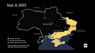 Map shows territorial shifts in Ukraine since war began one year ago [upl. by Ysnil]