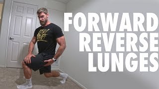 How to Perform Forward and Reverse Lunges  Bodyweight Exercise Tutorial [upl. by Eintruok749]