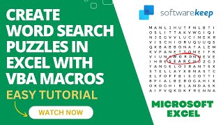 Create Word Search Puzzles in Excel with VBA Macros  Easy Tutorial [upl. by Annyl]