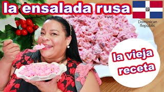 LA RECETA DOMINICANA DE LA ENSALADA RUSA  RECETA DE MI ABUELA [upl. by Tully]