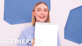 Saoirse Ronan Tries Drawing Timothée Chalamet From Memory  Sketch Please  Refinery29 [upl. by Muhan400]