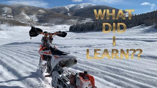 7 THINGS TO KNOW BEFORE TRYING A SNOW BIKE  KTM TIMBERSLED [upl. by Paolo]