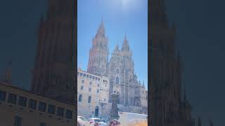 Cathedral of Santiago medieval history in Galicia Spain tour [upl. by Surtemed689]