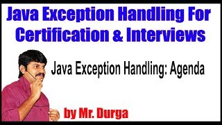 Java Exception Handling  Agenda  by Durga sir [upl. by Illene]