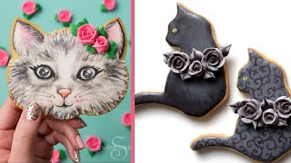 6 Cute Cat Cookies  Satisfying Cookie Decorating with Royal Icing [upl. by Belinda]