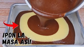 Como Hacer Pastel Marmoleado de Chocolate [upl. by Ikciv395]