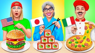 Eu vs Minha Vó No Desafio De Culinária  Comida de Vários Países Multi DO Challenge [upl. by Persis]