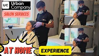 trying Urban Company SALON Services at HOME for the FIRST time [upl. by Aray]