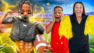 1 YOUTH FOOTBALL PLAYER IN THE COUNTRY GOES TO THE NFL CRAZY GAME [upl. by Cummings]