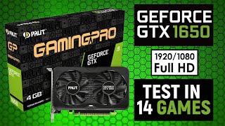 Palit GTX 1650  Test in 14 games i5 8500  1080p [upl. by Lesirg707]