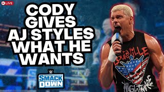 WWE SmackDown 6724 Review  Cody Rhodes Gives AJ Styles An I QUIT MATCH At Clash At The Castle [upl. by Berni]