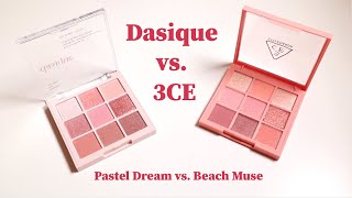 Dasique Pastel Dream vs 3CE Beach Muse  Which pink palette is for you [upl. by Ainerol]