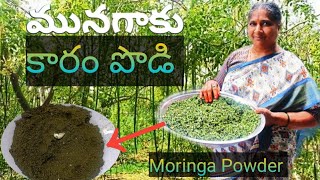 మునగాకు కారం పొడి  Healthy Munagaku karam podi  Tasty Drumstick leaves powder recipe [upl. by Mic]