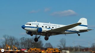 DC3 Landing in 32kt Crosswind at Princeton Airport [upl. by Hadeis829]