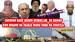 hizbullah ta harba rokoki 150 a yau ta kai hari kan cibiyar leken Asiri nasarorin hamas tsagaita [upl. by Dadivitan545]