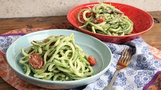 Zoodles with Avocado Pesto Recipe  Episode 1169 [upl. by Ardnasirhc]