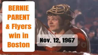 BERNIE PARENT JOE WATSON 196768 NHL Philadelphia Flyers Boston Bruins Garden Doug Favell [upl. by Cesya776]