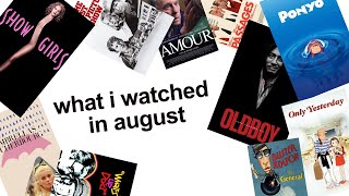 what i watched in august [upl. by Rimidalb4]