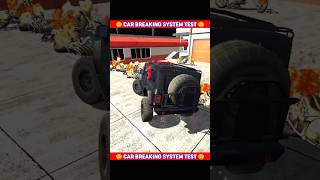 Car breaking system test 🤯😯shorts indianbikedriving3d [upl. by Siuqcram93]