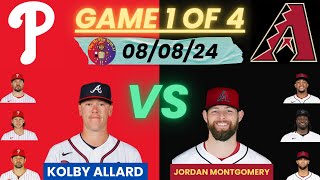 Philadelphia Phillies  Arizona Diamondbacks LIVE PLAYBYPLAY 080824 phillies dbacks mlb [upl. by Linders]