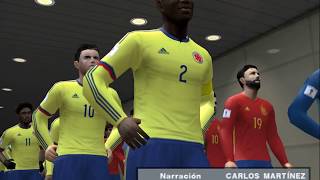 PES 2017 PS2 Spain vs Colombia  Friendly International [upl. by Fondea]