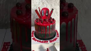 Deadpool Cake ❤️ customizedcakes Cakencupsbyjovy deadpoolcake [upl. by Llirpa]