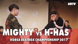 Mighty VS Hhas  2017 Korea Beatbox Championship  12 Final [upl. by Akiras215]