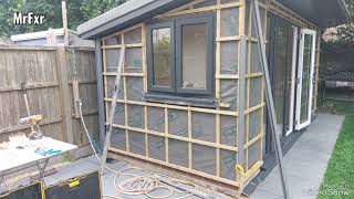 Garden room build slide [upl. by Rimat]