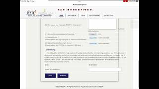 FSSAI Internship Online Application Form Portal 2024 fssai [upl. by Aisa]