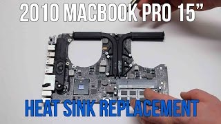 2010 Macbook Pro 15quot A1286 CPU Heat Sink Replacement [upl. by Sacrod]