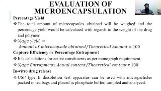 Evaluation of Microencapsulation M [upl. by Trawets]