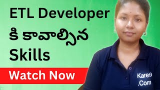 How to become ETL Developer Telugu  Pashams [upl. by Aleahs]