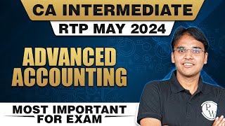 CA Inter Advanced Accounting RTP May 2024  CA Inter May 2024 Preparation [upl. by Dryden]