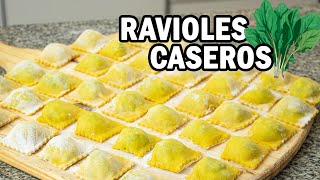 RAVIOLES CASEROS DE ACELGA Y RICOTA 🥬 sin máquina [upl. by Fezoj]