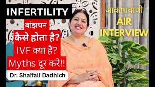 Infertility बांझपन से जुड़े सवालों पर स्पेशलिस्ट डॉक्टर शैफाली दाधीच के जवाब shaifalidadhich2647 [upl. by Parshall]