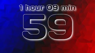 1 hour 10 min 70 minute 4200 second Blue and Red Count Up Timer  Silent  Choose your team [upl. by Ami426]