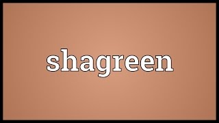 Shagreen Meaning [upl. by Namreh]