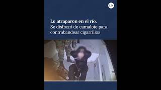 Chaco se disfrazó de camalote para contrabandear cigarrillos y lo atraparon en el río [upl. by Jez]