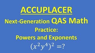 ACCUPLACER NextGeneration Quantitative Reasoning Algebra and Statistics QAS Math Practice [upl. by Ahsinawt662]