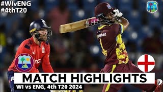 West indies vs england t20 highlight 2024  west indies vs england  wi vs ENG t20 highlight 2024 [upl. by Specht]