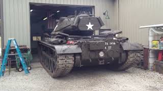 M47 Patton tank start up [upl. by Legin]