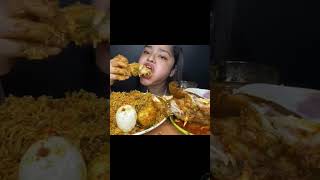 Maddy eating spicy chicken biryani 🍗 mukbang eatingshow foodchallenge food eating shortsfeed [upl. by Cohe381]