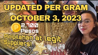 UPDATED PRICE SA ONGPIN NGAYONOCTOBER 3 2023 [upl. by Winne237]