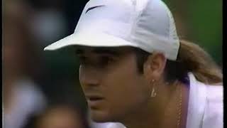 Wimbledon 1992 quarterfinals McEnroe vs Forget Agassi vs Becker [upl. by Hakaber]