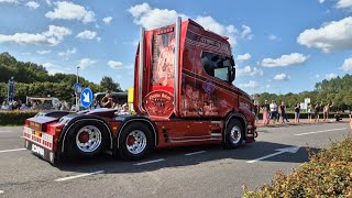 Truckstar festival 2024 UITTOCHT part 1 The Netherlands Assen TT circuit with v8 trucks sounds [upl. by Rakel]