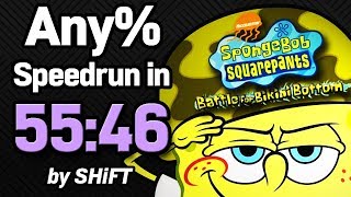 SpongeBob SquarePants Battle for Bikini Bottom Any Speedrun in 5546 WR on 882018 [upl. by Kassel]