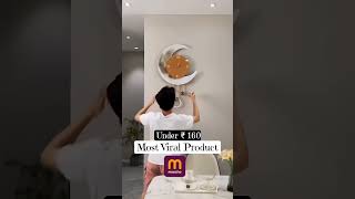 Wall Clock from Meesho under 160rs  shorts viral ytshorts walldecor meesho meeshohaul [upl. by Jereme]